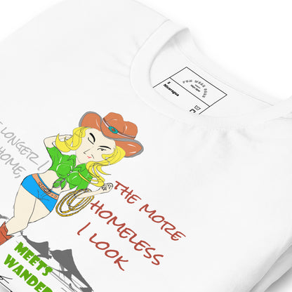 クラシックカウガールグラフィックTシャツ - 楽しいことが大好きな人のためのアメリカンスタイルTシャツ | FunWearCode