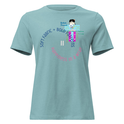 レディース リラックス浴衣Tシャツ - 柔らかくスレンダーな和風Tシャツ | FunWearCode