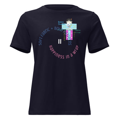 レディース リラックス浴衣Tシャツ - 柔らかくスレンダーな和風Tシャツ | FunWearCode