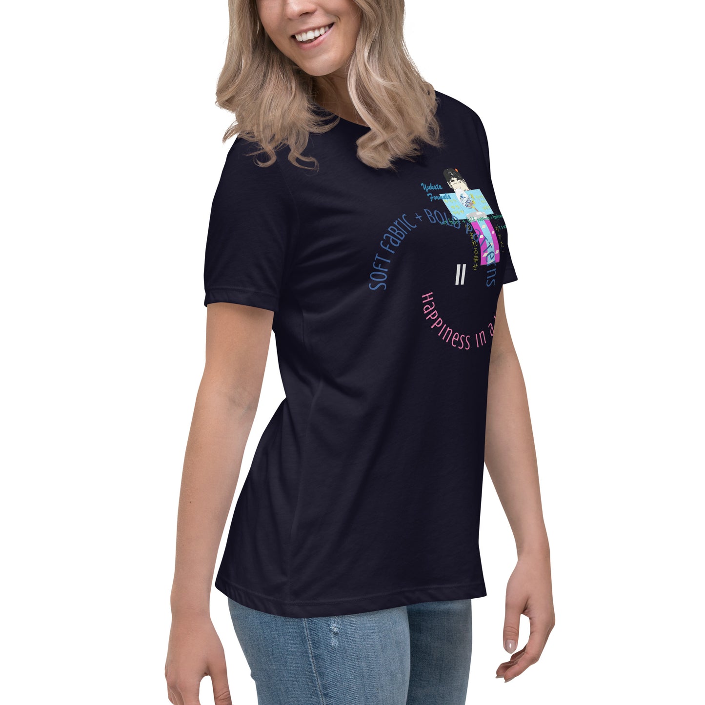 レディース リラックス浴衣Tシャツ - 柔らかくスレンダーな和風Tシャツ | FunWearCode