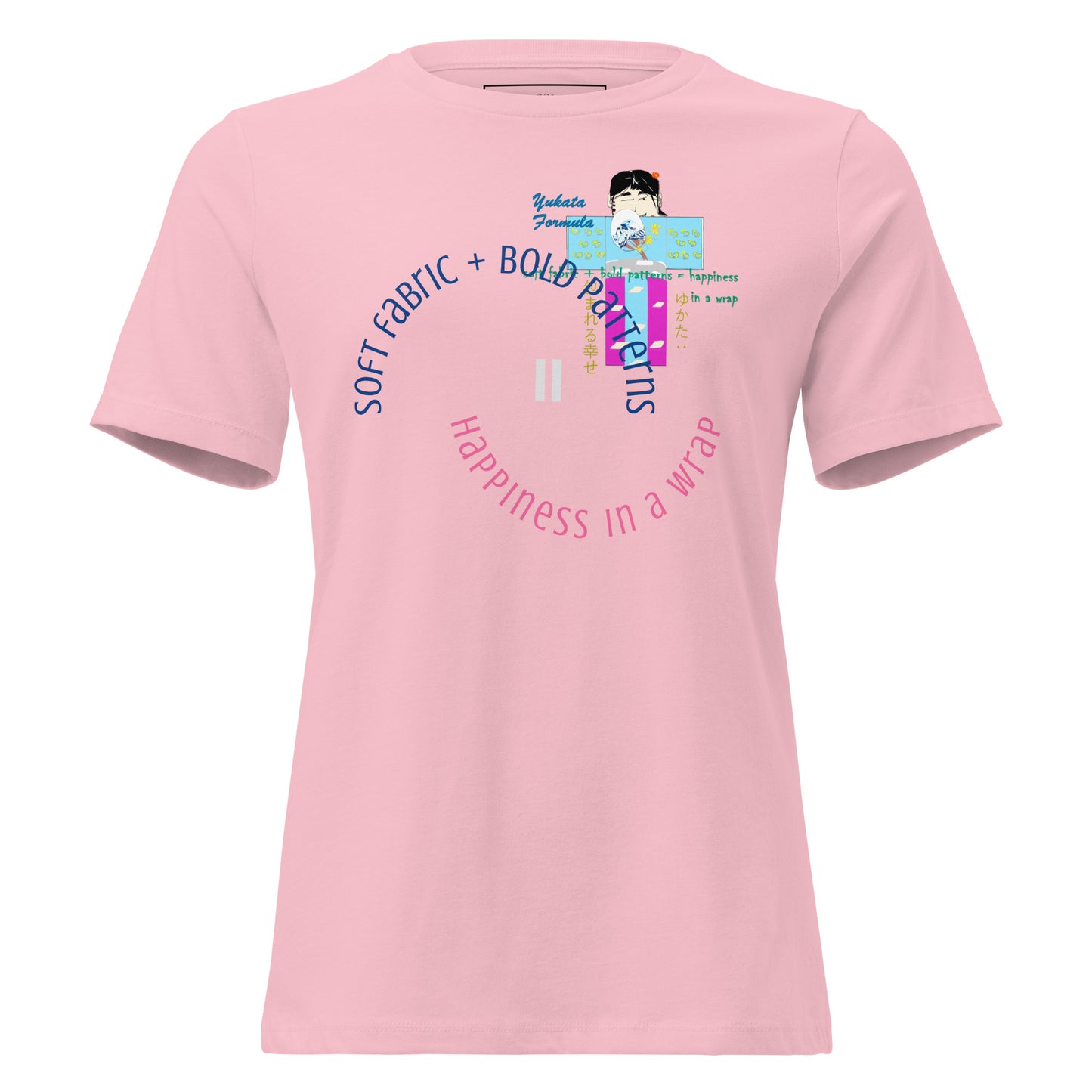 レディース リラックス浴衣Tシャツ - 柔らかくスレンダーな和風Tシャツ | FunWearCode