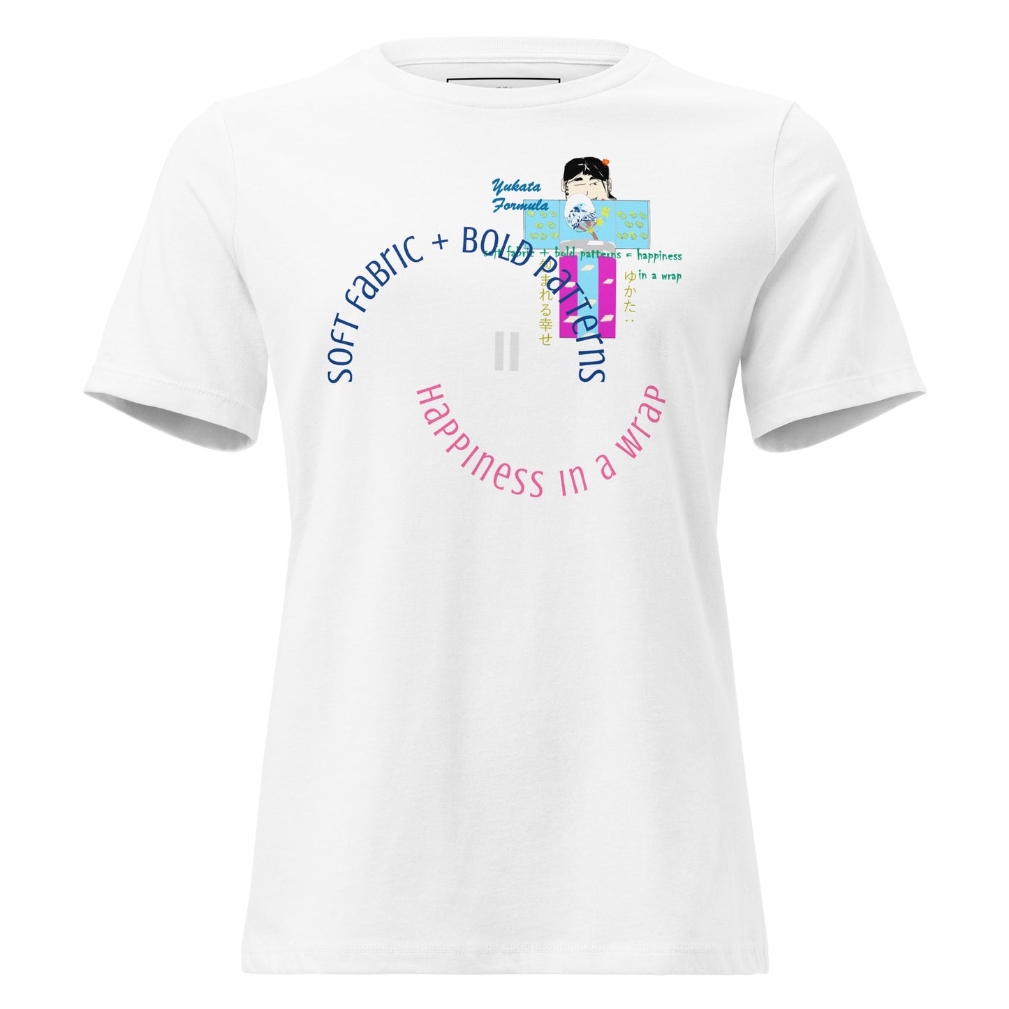 レディース リラックス浴衣Tシャツ - 柔らかくスレンダーな和風Tシャツ | FunWearCode