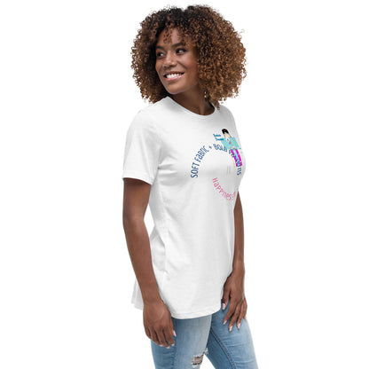 レディース リラックス浴衣Tシャツ - 柔らかくスレンダーな和風Tシャツ | FunWearCode